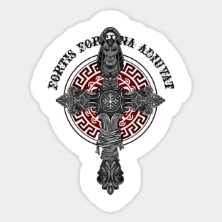 sphinx cross (white) - sanskara design Sticker